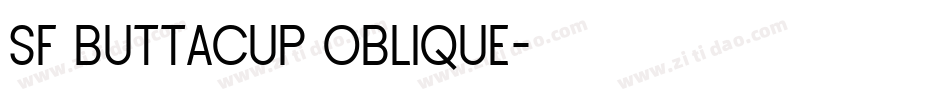 SF Buttacup Oblique字体转换